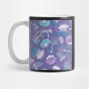 Floating Jellies Electric Purple Mug